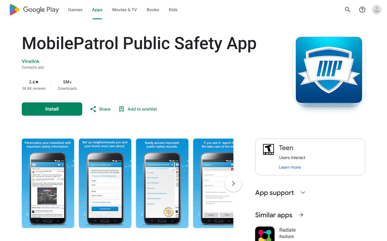 Yalobusha County inmate records MobilePatrol Google Play listing